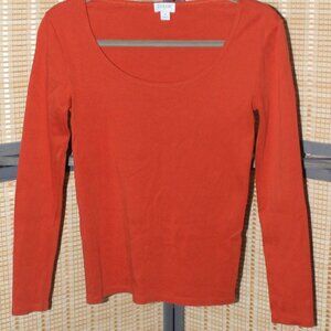 Eyeshadow Long Sleeve Thermal Style Scoop Neck Knit Top